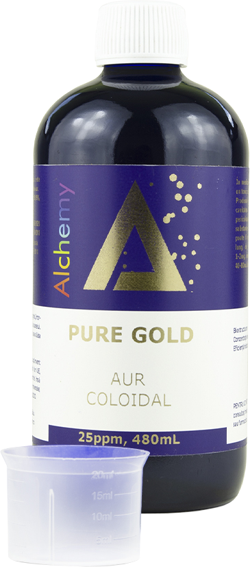 Aur coloidal PureGold 25 ppm, 480ml, Aghoras