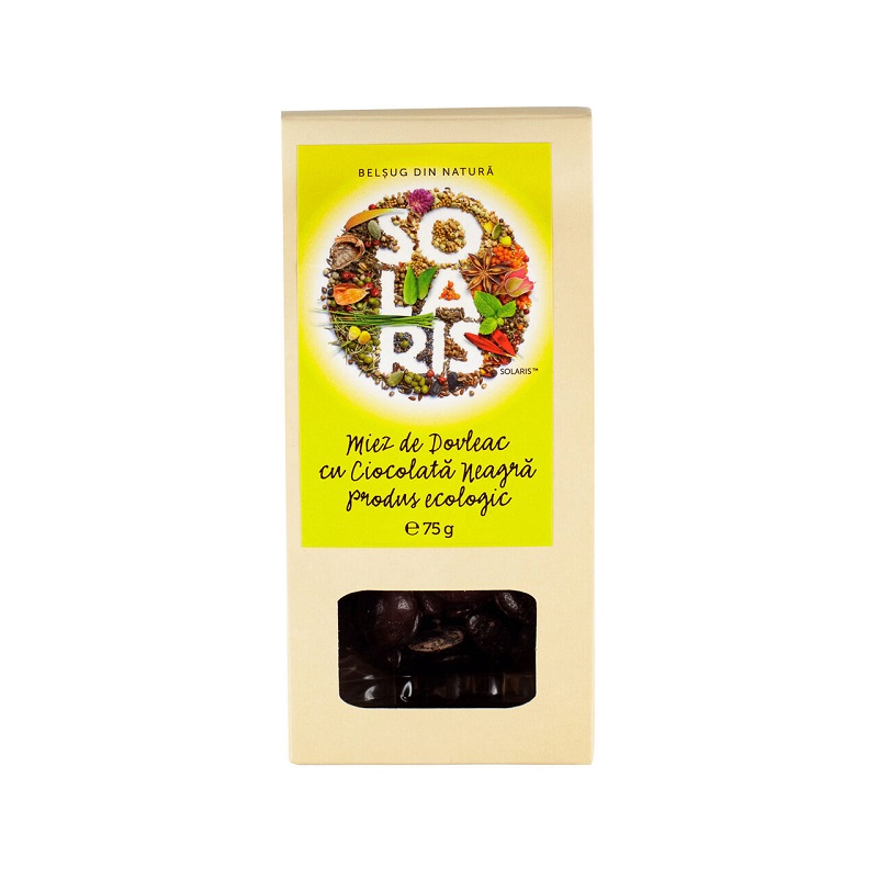 Miez de dovleac cu ciocolata neagra, 75g, Solaris