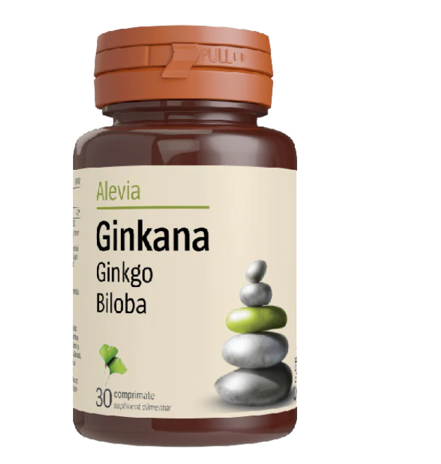 Ginkana Ginkgo Biloba 40mg, 30 comprimate, Alevia