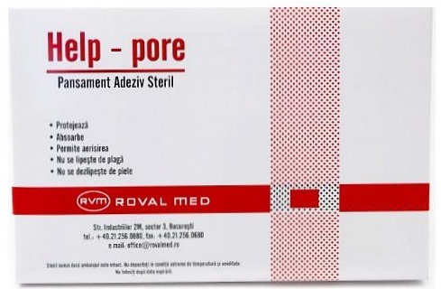Pansament adeziv steril, 10 x 25cm, Roval Med