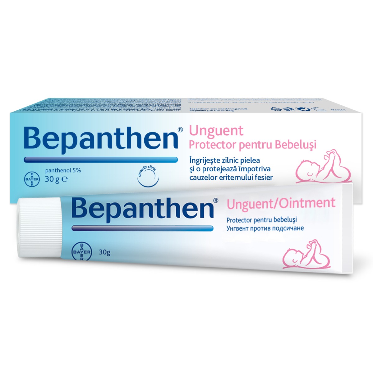 Unguent pentru iritatiile de scutec cu 5% Panthenol Bepanthen, 30g, Bayer