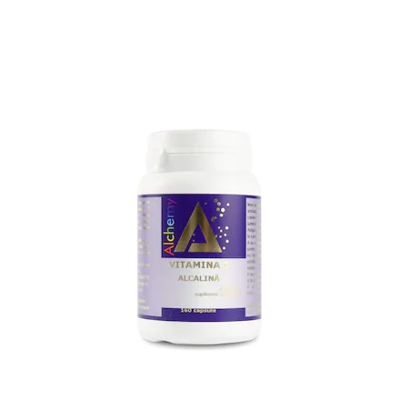 Vitamina C alcalina 100% naturala Alchemy, 160 capsule, Aghoras