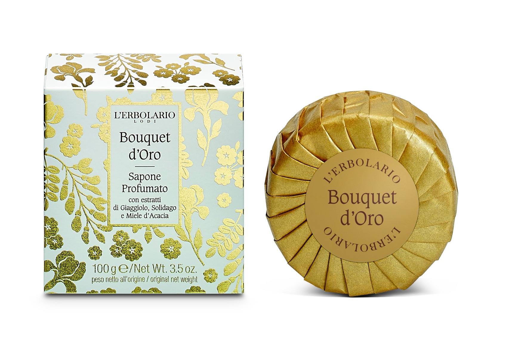 L'Erbolario Sapun parfumat Golden Bouquet, 100g