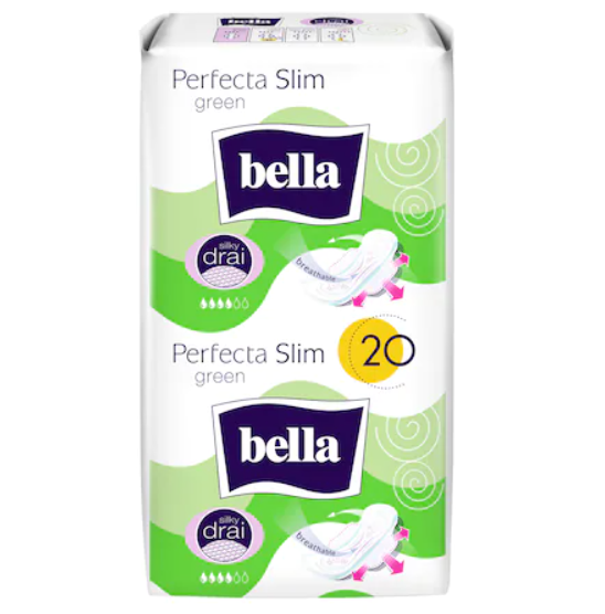 Absorbante Perfecta Slim Green Silk, 20 bucati, Bella