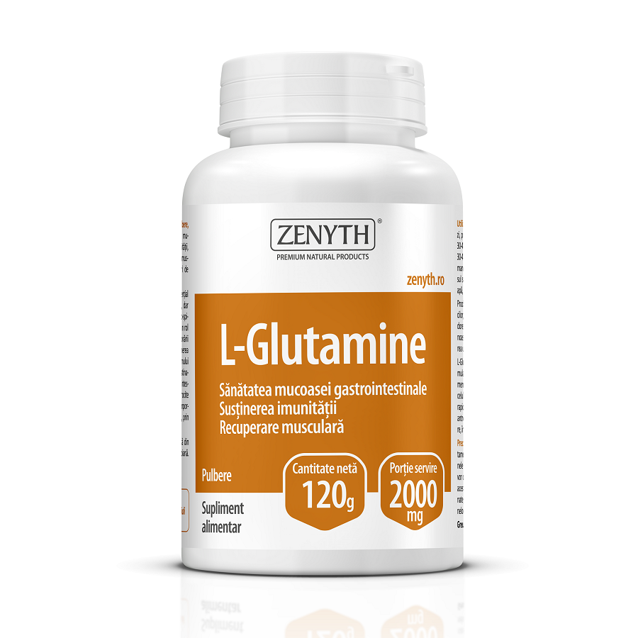 L-glutamina pulbere, 120g, Zenyth