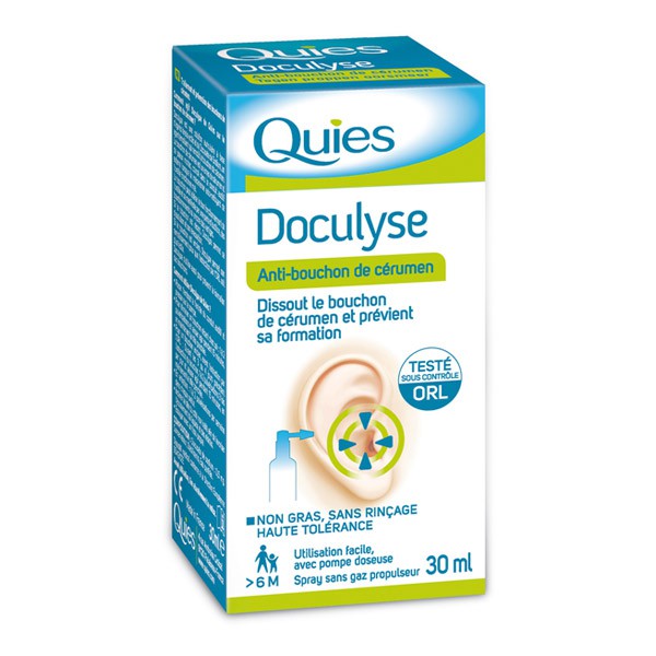 Spray auricular pentru eliminarea dopului de ceara Doculyse, 30 ml, Quies