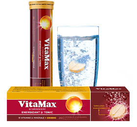 Vitamax Efervescent, 20 comprimate, Perrigo