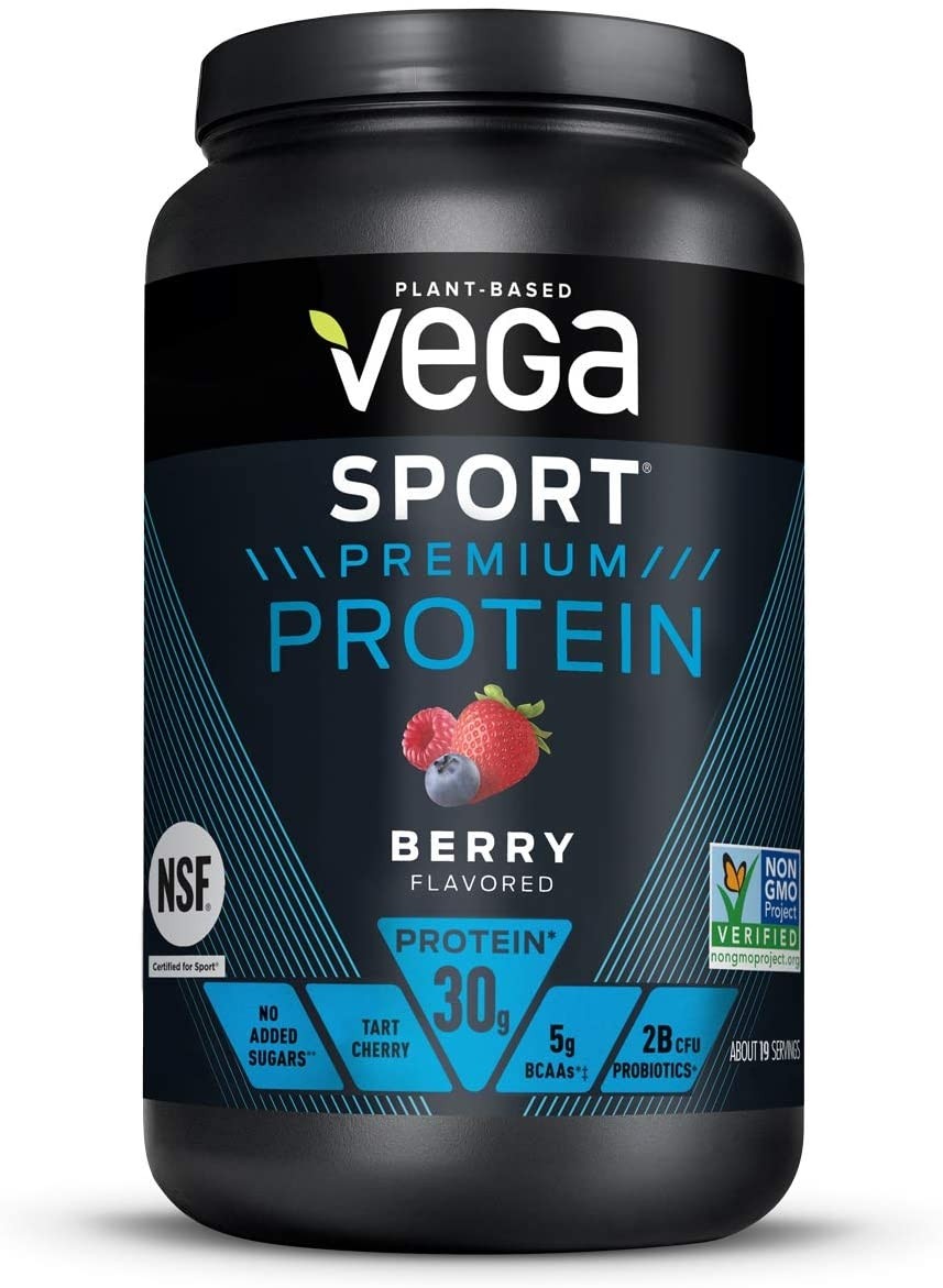 Proteina vegetala cu aroma de fructe de padure Sport Premium Protein, 801g, Vega