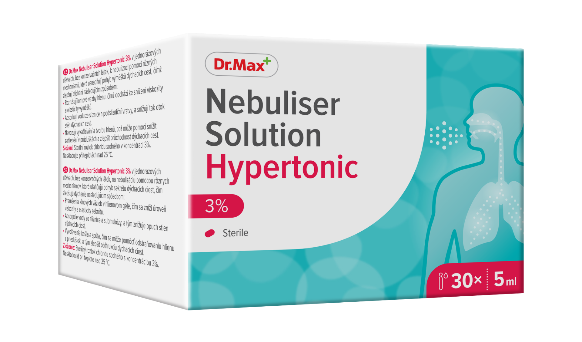 Dr. Max Solutie hipertonica 3% pentru nebulizare, 5ml x 30 fiole