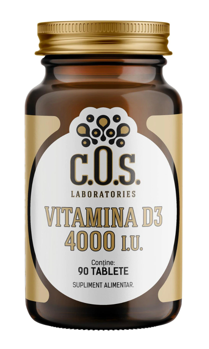 Vitamina D3 4000 IU, 90 tablete, COS Laboratories