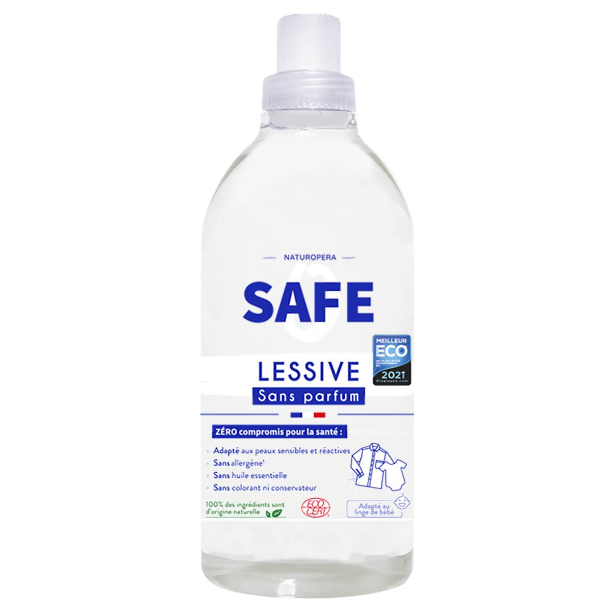 Detergent bio pentru rufe fara parfum sau alergeni, 1l, Safe