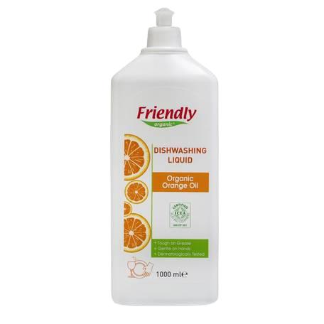 Detergent de vase manual cu portocale, 1000ml, Friendly Organic