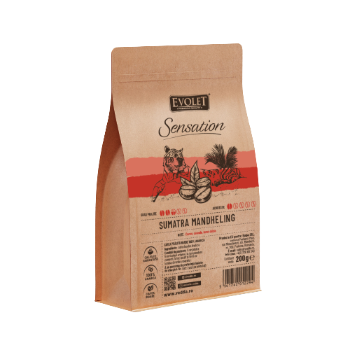 Cafea boabe Sumatra Mandheling, 200g, Evolet