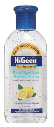 Gel antibacterian pentru maini Lemon, 110ml, HiGeen