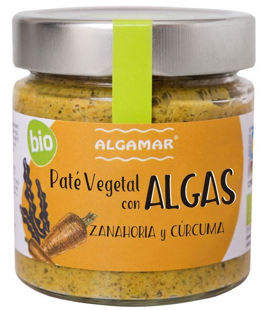 Pate vegetal cu alge, morcovi si turmeric Bio, 180g, Algamar