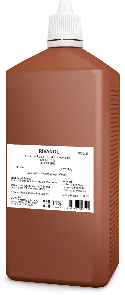 Rivanol 0,1%, 1000ml, Tis Farmaceutic