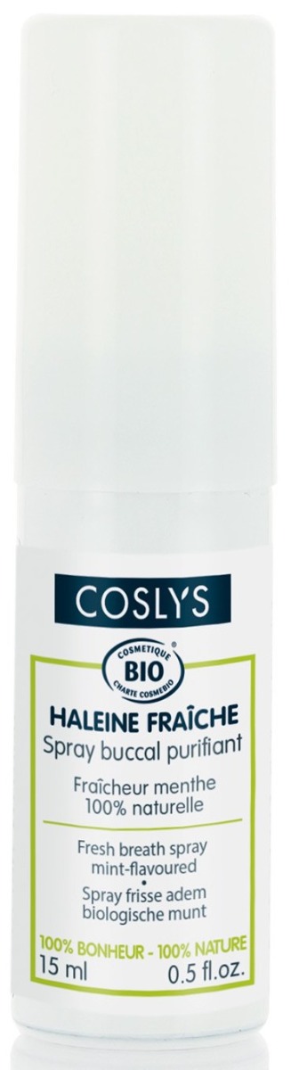 Spray de gura bio pentru respiratie proaspata indelungata cu menta, 15ml, Coslys