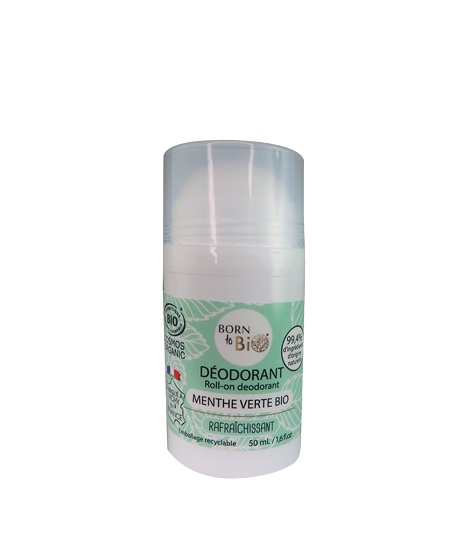 Deodorant bio roll-on cu menta verde, 50ml, Born to Bio