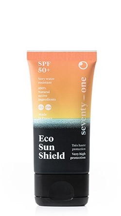 Crema pentru fata si zone sensibile cu SPF 50+ Eco Sun Shield, 50ml, Seventy One Percent