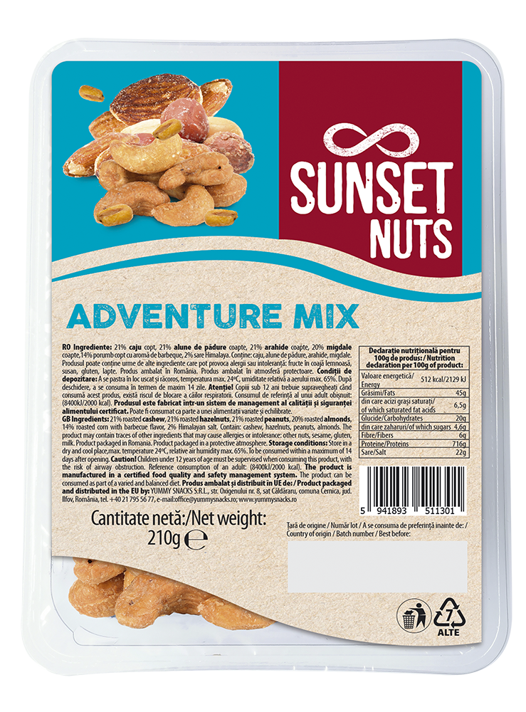 Adventure Mix, 210g, Sunset Nuts