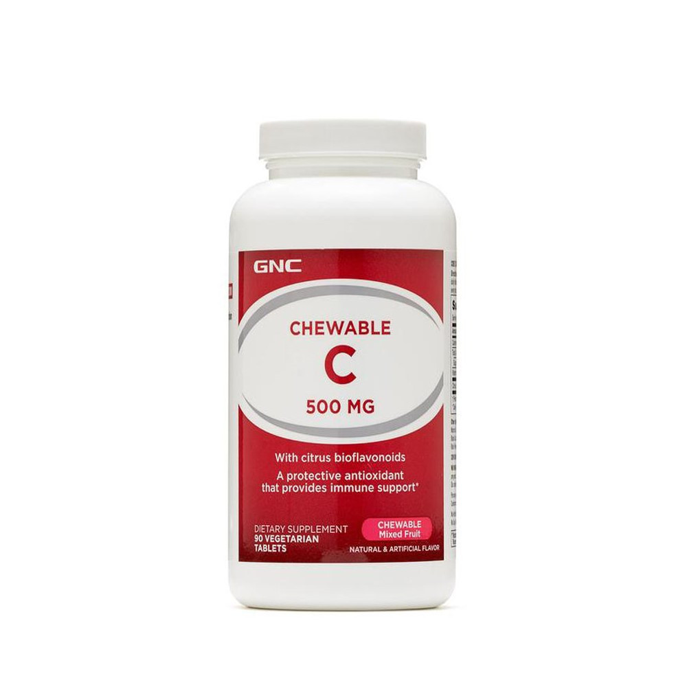 Vitamina C masticabila 500mg, 90 tablete, GNC