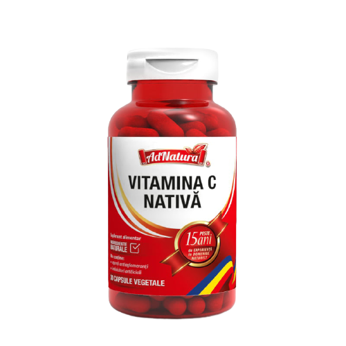 Vitamina C nativa, 30 capsule, AdNatura