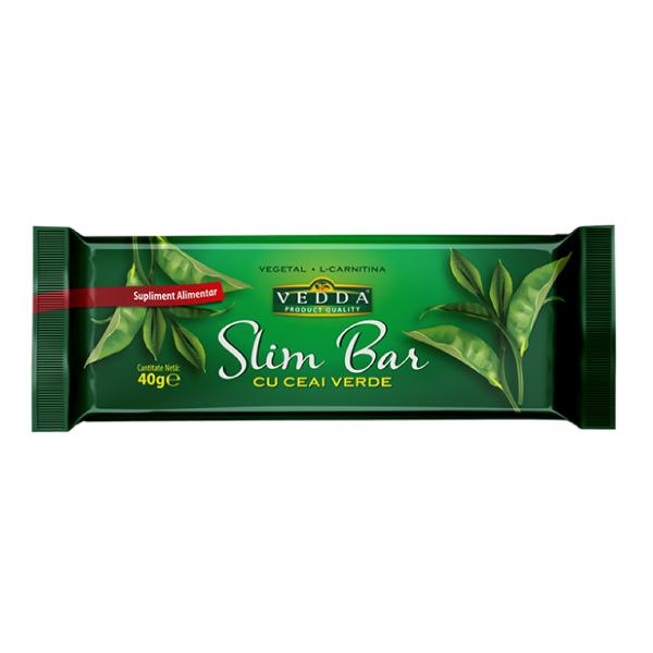 Baton de slabit cu ceai verde Slim Bar, 40g, Vedda