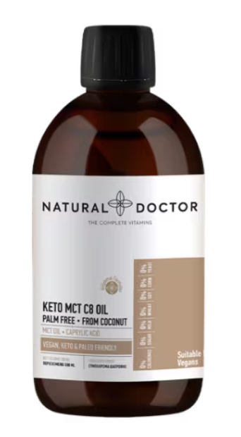 Keto MCT C8 Oil, 500ml, Natural Doctor