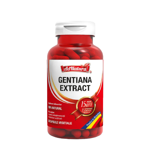 Extract de gentiana, 30 capsule, AdNatura