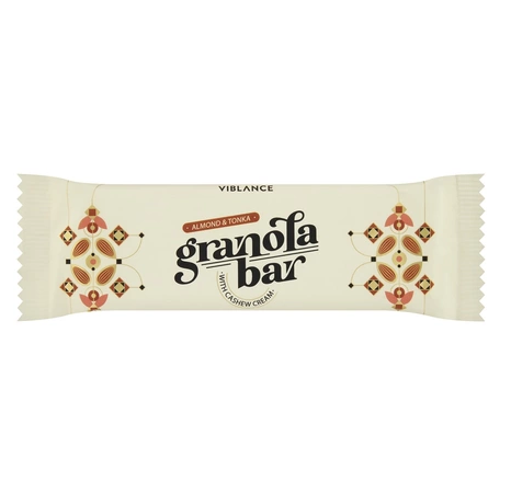 Baton granola cu migdale si tonka, 55g, Viblance