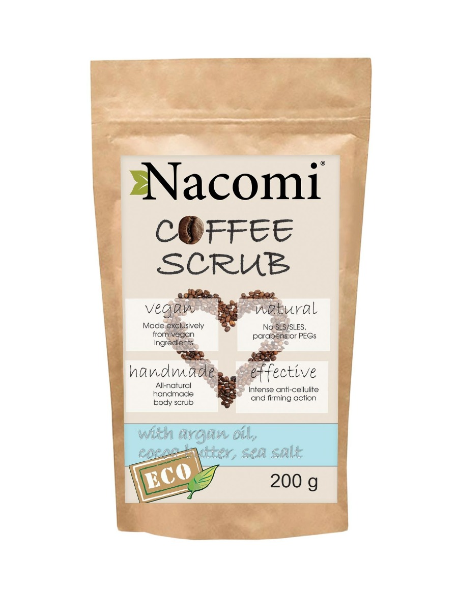 Scrub de corp cu aroma de cafea, 200g, Nacomi