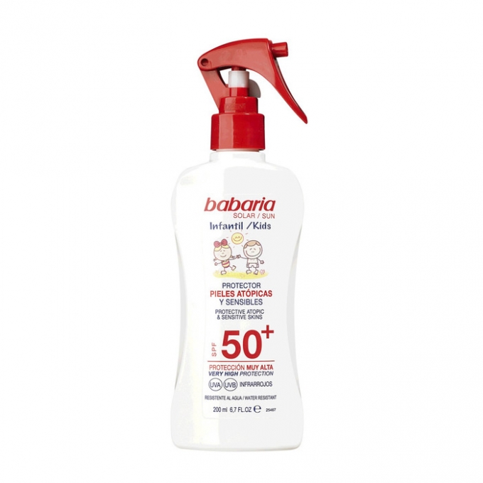 Spray pentru piele atopica SPF 50+ pentru copii, 200ml, Babaria