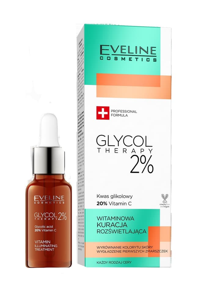 Tratament pentru iluminarea tenului Glycol Therapy 2%, 18ml, Eveline Cosmetics