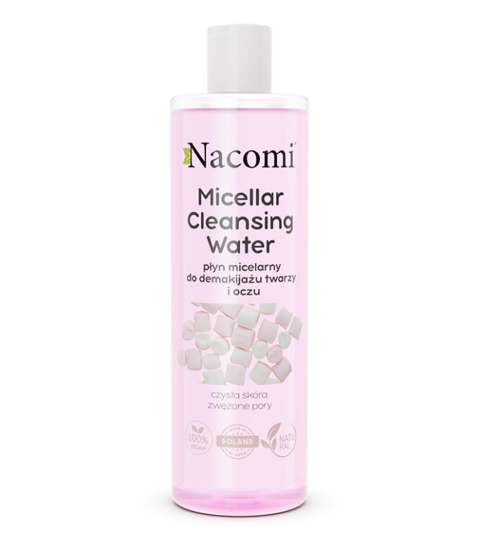 Apa de curatare micelara pentru minimizarea porilor, 400ml, Nacomi