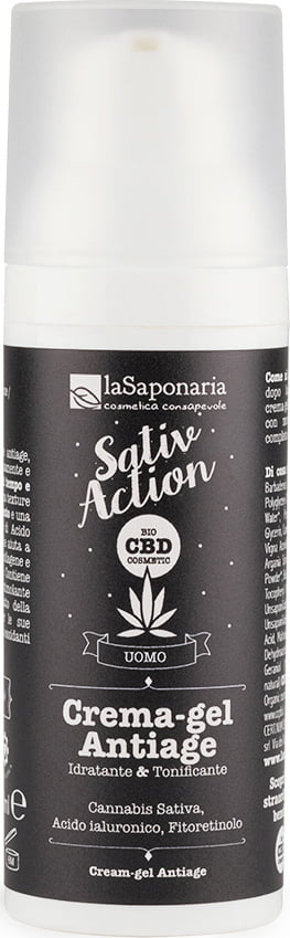 Crema de fata anti-imbatranire pentru barbati cu CBD, 50ml, La Saponaria
