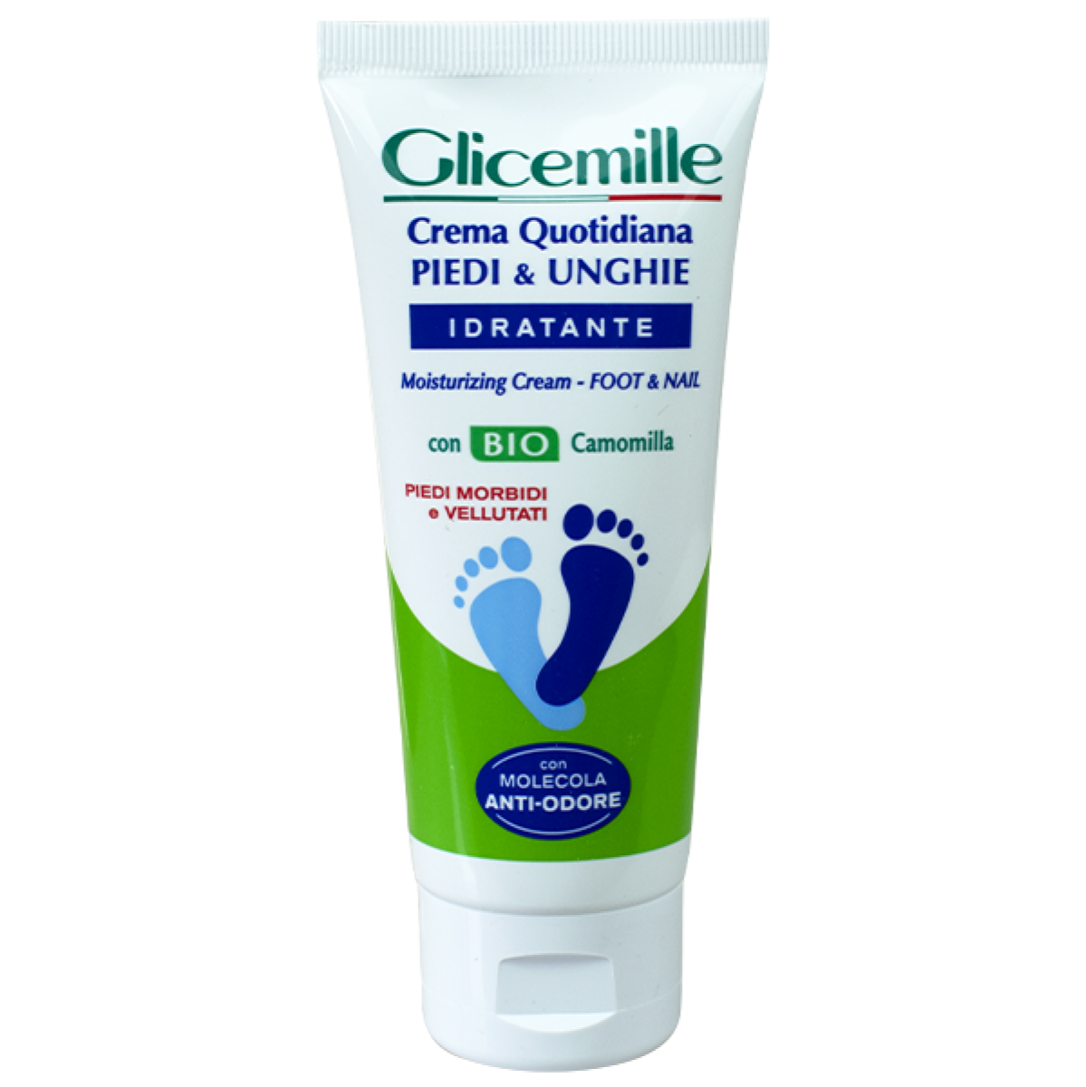 Crema hidratanta pentru picioare si unghii cu glicerina si musetel bio, 100ml, Glicemille