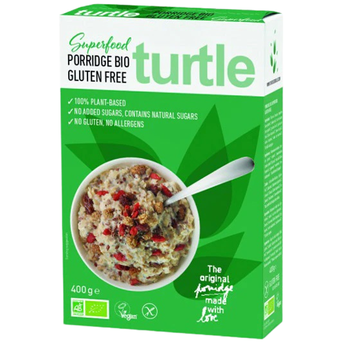 Cereale terci organic cu fructe goji si seminte de chia fara gluten, 400g, Turtle