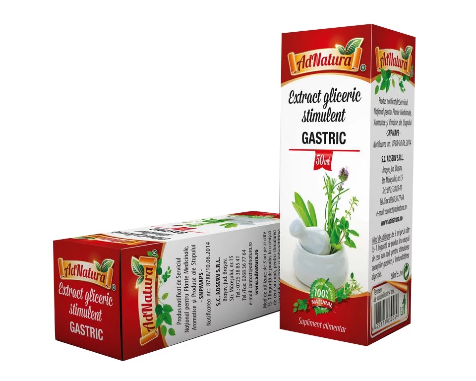 Extract gliceric stimulent gastric, 50ml, AdNatura