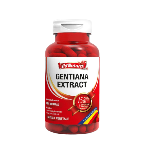 Extract de gentiana, 60 capsule, AdNatura