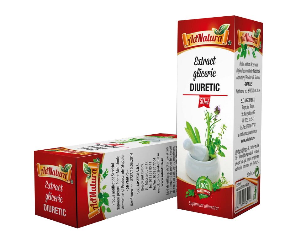 Extract gliceric diuretic, 50ml, AdNatura