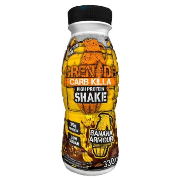 Shake proteic cu aroma de banane Carb Killa Protein Shake, 330ml, GNC Grenade