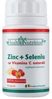 Zinc cu Seleniu si Vitamina C, 90 capsule, Health Nutrition