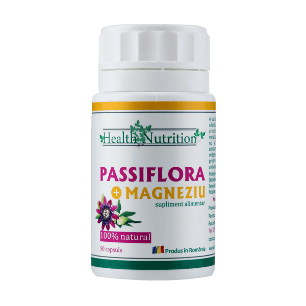 Passiflora cu Magneziu 100% naturala, 90 capsule, Health Nutrition