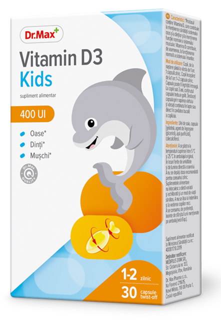 Dr. Max Vitamin D3 Kids, 30 capsule twist-off