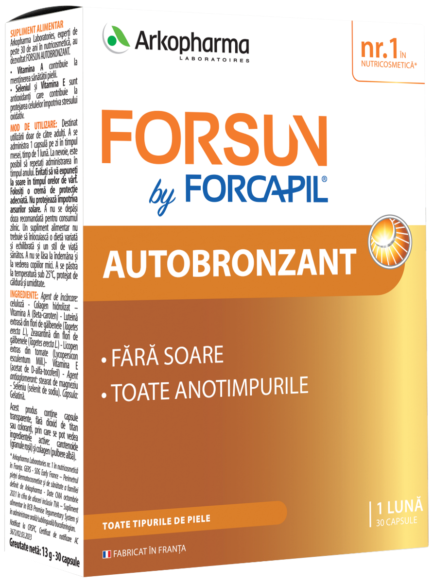 Forsun by Forcapil Autobronzant, 30 capsule
