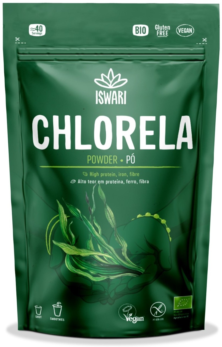 Chlorella bio sub forma de pulbere, 125g, Iswari