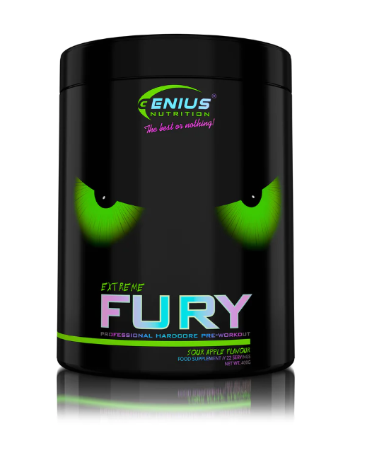 Pre-Workout cu aroma de mar Fury Extreme, 400g, Genius Nutrition