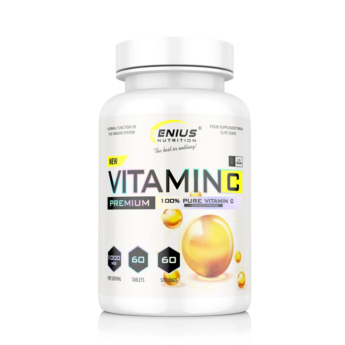 Vitamina C, 60 tablete, Genius Nutrition