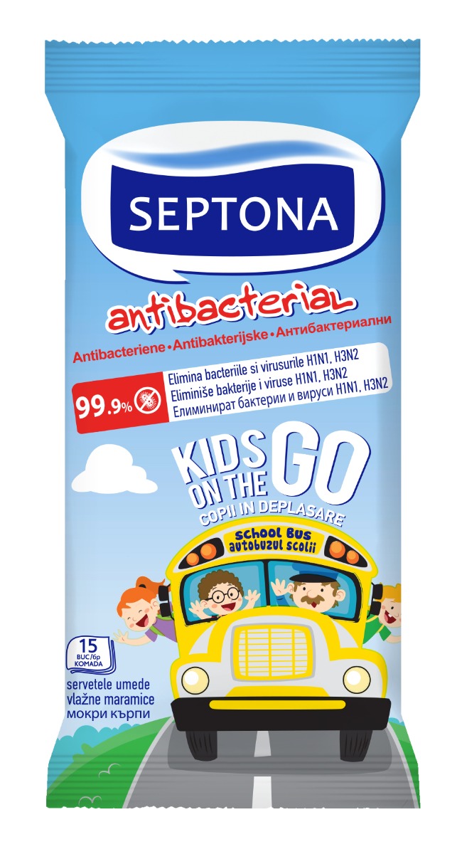 Servetele umede antibacteriene, 15 bucati, Septona