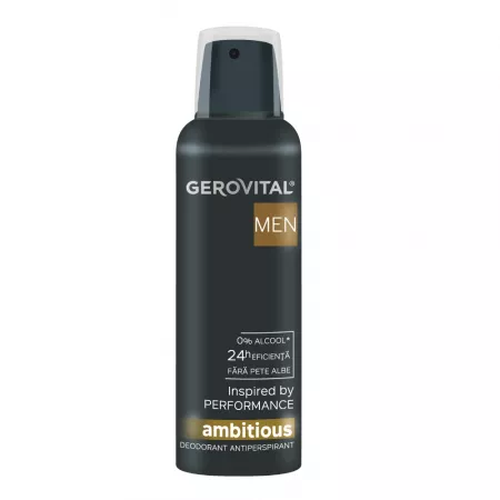 Deodorant antiperspirant Men Ambitious, 150ml, Gerovital